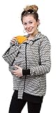 Viva la Mama - Jacke mit Einsatz für Babytragen Tragejacke Sommer Umstandsjacke - CLEO - schwarz-weiß - S