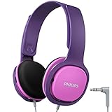 Philips SHK2000PK/00 Over Ear Kinder Kopfhörer, Farbige LED-Leuchten, 85dB Lautstärkebegrenzung, Geräuschisolierendes, mit weichen Ohrpolstern, Ergonomisches Stirnband (Rosa)