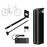 HJGHY 2pin,24V 10Ah, 24 V 10 Ah 13 Ah 15 Ah 20 Ah Faltbarer E-Bike-Lithium-Ionen-Akku 24 Volt Elektrofahrrad-Akku mit BMS-Schutzplatine und Ladegerät