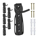 Relaxdays Fahrrad Wandhalterung, 6er Set, Fahrradaufhängung bis 25 kg, vertikal, Wand Fahrradhalter, Metall, schwarz
