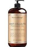 New York Biology Anti Cellulite Massageöl 240 ml - Hergestellt mit 100% natürlichen Ölen - Körperöl für Massagetherapie, Muskelentspannung und Tiefengewebe