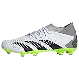 adidas Unisex Predator Accuracy.3 Firm Ground Fußballschuhe (Fester Untergrund), FTWR White/core Black/Lucid Lemon, 44 2/3 EU