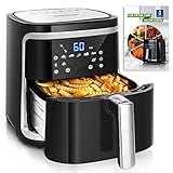 Aigostar Cube Heißluftfritteuse 7L XXL Friteuse Heissluft...