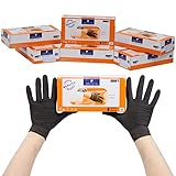 1000 Stück M Einweghandschuhe Einmalhandschuhe | Nitril Handschuhe Gummihandschuhe Einweg Handschuhe | Puderfrei Latexfrei Nitrilhandschuhe (M, Schwarz, 1000)