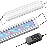 FEDOUR 60-80CM Vollspektrum Aquarium LED Beleuchtung mit Timer, 24/7-AUTO-Modus Aquarium Lampe mit 10 Einstellbare Helligkeitsstufen, Aquarium Light für Pflanzen und Süßwasser Aquarium