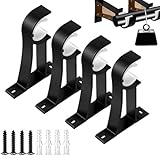 Gardinenstangenhalter: Schrankregal und Gardinenstangenregal mit 10,4 cm (4,1 Zoll), Stangenhalterungen, Haken für Vorhänge für Küche und Hotel, Küche und Bad