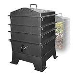 Strapazierfähiges Wurmkompost-Set für den Außenbereich, tragbar und einfach zu montieren, schnelle Bodenfruchtbarkeit, 3/5 Tabletts, ideal für Gartenkompostierung.