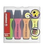 Premium-Textmarker - STABILO BOSS EXECUTIVE - 4er Pack - grün, pink, orange, gelb