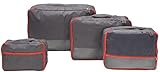 eyepower 4 Kofferorganizer S-XL Reise Packtaschen Set Rucksack Packwürfel Koffer Taschen Kleidertaschen Packhilfe Grau