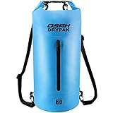 OSAH DRYPAK Dry Bag Wasserdichter Packsack wasserdichte Tasche Sack Beutel Lang Schulter Verstellbarer Schultergurt für Kajak Boot Angeln Rafting Schwimmen Wassersport Treiben (Blau, 30L)