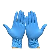 CLENEA 10 Stück Nitrilhandschuhe Küche Einweg-Latexhandschuhe Laborschutz Haushaltsreinigungshandschuhe Schwarz Blau (Color : S Blue, Size : 10pcs)