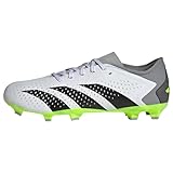 adidas Unisex Predator Accuracy.3 L FG Fußballschuhe (Fester Untergrund), FTWR White/core Black/Lucid Lemon, 42 EU