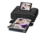 Canon SELPHY CP1300 mobiler Fotodrucker (Druck bis Postkartengröße 10x15cm, WLAN, kabellos, Thermosublimation, Canon SELPHY App, farbstabil 100 Jahre) schwarz [ohne Farbband/Papier, ohne Akku]