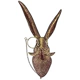 3D-Kaninchenkopf-Wandhalterung Ornament, Tierköpfe für Wandkunst, hängende Skulpturen, kleine Metallwand, Harz, Kunst, Wanddekoration wasserdicht, bronzeiertes Harz, Dekorationen für Zuhause
