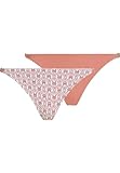 Tommy Hilfiger Bikini Unterteil umkehrbar TH Monogram UW0UW05338, beige, S