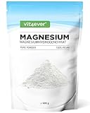 Magnesium Pure - 600 g Pulver (4,3 Monate Vorrat) - Laborgeprüft (Wirkstoffgehalt & Reinheit) - Reines Pulver ohne Zusatzstoffe - Premium Qualität - Vegan