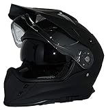 protectWEAR Herren mit Integrierter Sonnenblende und Visier V331-sm-l Crosshelm Endurohelm Motorradhelm V331 SM, Schwarz, L EU