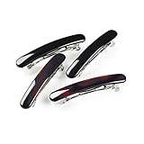 Manicare Mini-Haarspangen, 4 Stück, Haarspangen zum Dekorieren oder Abteilen von Haaren, sicherer Halt, sanft zu Haar und Kopfhaut, eleganter französischer Verschluss, Schildpatt und Schwarz