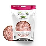 Seba Garden 100 % reines Himalaya-Salz, grobe Körnung, 1 kg, wiederverschließbarer Doypack, natürlich und unraffiniert, reich an Mineralien, perfekt zum Kochen, Mühlen und Badesaugen