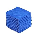 Putzlappen Mikrofaser Putztücher Set 10x Stück streifenfrei Reinigungstücher Poliertuch 25x25 cm Reinigungstücher Microfaser Putztuch Putztücher Lappen Küche Waschlappen Putztücher (Blue, One Size)