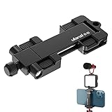 Handy Stativ Adapter, ULANZI ST-03 Smartphone Halter Stativ Metall mit Cold Shoe Mount, iPhone Stativ Halterung Adapter Klemme,Handyhalterung Tripod für iPhone 12 Pro Max,12mini, Samsung, Huawei usw