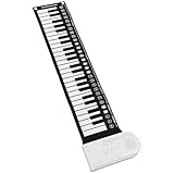 YARNOW Faltbares 49 Tasten Rollklavier aus Silikon Tragbares Keyboard für Anfänger Flexibles Reisepiano ohne Batterie Aufrollbares Digitalpiano für Unterricht und Auftritte