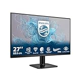 Philips 27E2N1500L 27 Zoll QHD Monitor, 75Hz, IPS, 1ms MPRT Adaptive Sync HDR10 Höhenverstellung (2560x1440,HDMI 1x1.4,DP 1x 1.4) Schwarz