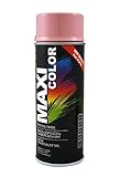 Maxi Color NEW QUALITY Sprühlack Lackspray Glanz 400ml Universelle spray Nitro-zellulose Farbe Sprühlack schnell trocknender Sprühfarbe (RAL 3015 hellrosa glänzend)