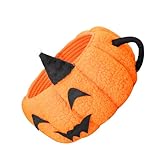 IWOWHERO Babyspielzeugkorb aus Baumwollseil Kleiner Kürbiskorb Halloween Gewebter Aufbewahrungskorb für Babys und Schreibtisch