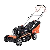 YARD FORCE GM B46CK 46cm Benzin-Rasenmäher (selbstfahrend) mit einem 125cc Briggs & Stratton 450E Motor, 7 Höhen, 25mm bis 75mm, 46cm Schnittbreite