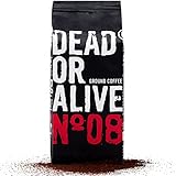 DEAD OR ALIVE Espresso gemahlen No8 - Starker Moka Kaffee gemahlen 250g - Feines Espressopulver mit Robusta - Bialetti Kaffee für Espressokocher - Gemahlener Kaffee aus Italien - Ground Coffee