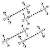 Hopbucan 4 StüCk Legierung EssstäBchen StüTze StäNder Gabeln Messer Halter Rack StäNder Metall Tisch Dekoration (Silber)