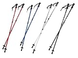 Eurobatt Nordic Walking Stöcke Stock Set 2 Stücke Paar Trekking Wander Länge 65-135cm Farbvarianten Walkingstöcke Anti-Shock Dämpfungssystem (Schwarz)