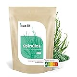 Nurafit Spirulina Pulver | 500g / 0.5kg | Vegan Superfood für Green-Smoothies | Pulver in Rohkostqualität