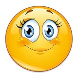 easydruck24 Aufkleber Smile lustig - 10cm rund auffällig - Kofferaufkleber Reise Mülltonnenaufkleber wetterfest - Sticker Lächeln I kfz290