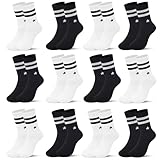 L&K-II 12 Paar Damen Tennissocken Sportsocken Freizeitsocken Laufsocken Crew Socks Arbeitssocken Baumwolle 2888 35/38