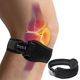 Patellaband für Sport, Fitness & Alltag – Verstellbare Kniebandage gegen Patellasehnenentzündung, Läuferknie & Knieschmerzen – Unisex Band für Größe M/L, 1 Stück