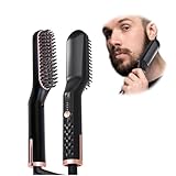 DAJASD Bartglätter für Männer, 3 in 1 Mini Elektrische Bart Glätteisen, Elektrischer Haarglätter Bart Bürste, 3 Heiztemperaturen(120-200℃), Schnell in 30s Erhitzt, Glättbürste für Zuhause und Salon