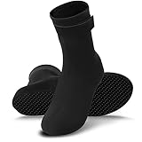 Rtdep wasserdichte Socken, 3MM Neoprensocken, für Neoprenanzug, rutschfest Schwimmsocken, Thermosocken für Herren und Damen, strandsocken für Schwimmen, Schnorcheln, Segeln（XL