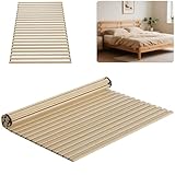 ACXIN Premium Rollrost Rolllattenrost 23 Leisten Lattenrost aus massiver Fichte 160 x 200 cm, belastbar bis 300 kg, Holzlatten inkl. schwarzem Gummiband, für Jede Matratze