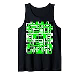 Geometrische Formen Muster Mittelgrün Weiß Schwarz Hintergrund Tank Top