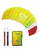 Skymonkey Airtwister 1.8 Lenkmatte inkl. Packsack & Flugschlaufen - Lenkdrachen bereits fertig angeleint, ready 2 fly, Kite mit stabilen Polyester Ripstop Material, Flugdrachen für Einsteiger geeignet