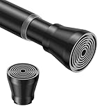 Fvonzn Duschvorhangstange zum Klemmen 70-127 cm（28-50 Zoll ） - Schwarz Gardinenstange ohne Bohren - Teleskopische Spannstange - Für Vorhänge & Dusche
