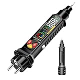 Elektrischer Steckdosentester, intelligentes Steckdosenwerkzeug mit LED-Anzeige und Kontrollleuchte, Schutzschalterdetektor AC 2 – 300 V, für Zuhause, Wohnwagen, Fahrzeug