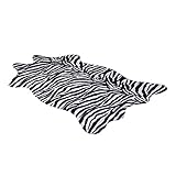 LOVIVER Weicher Imitat Tierhaut Teppich Rutschfester Matten Teppich, Zebra