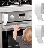 2 Stück kindersicheres Ofentürschloss, Backofen-Frontschloss, einfach zu installieren und zu verwenden, langlebiges und hitzebeständiges Material, kein Werkzeug oder Bohren erforderlich (weiß)