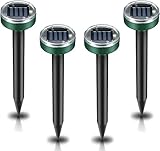 4erPack Professioneller Maulwurf Vertreiber Wühlmausschreck,SCHNELLE Ergebnisse, Wühlmaus, Maulwurf vertreiben, Solar Maulwurfschreck Maulwurfvertreiber