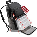 Paradox Fishing Angelrucksack mit Boxen I inkl. 4 Boxen I Angeltasche mit Boxen Angelkoffer