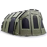 Lucx Bigfoot Bivvy Angelzelt für 4-6 Mann - XXL-Karpfenzelt mit Innenkabine, herausnehmbarer Bodenplane & One-Pole-System - wasserdicht