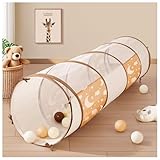 WEEKSUN Tunnel für Kin der, Krabbeltunnel für Kinder mit Atmungsaktivem Netzfenster, Pop-Up-Design mit Tragetasche, 180 cm Spieltunnel für Kinder, Innen&Außenbereich, Tunnel für All Kleinen(Ø 46 cm)